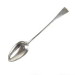 A George III silver basting spoon