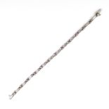 9 ct white gold diamond tennis bracelet.