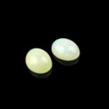 Two loose oval cut opals.