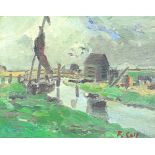 Gall, Francois 1912-1987 French AR, Canal Landscape.