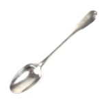 A French silver basting spoon, 18th century