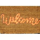 Banksy Door Mat or Rush Mat Love Welcomes.