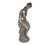 A bronzed female figure, after Mathurin Moreau