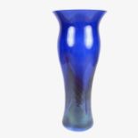 A modern European blue and green glass vase