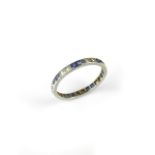 Diamond and sapphire eternity ring.