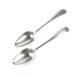 A pair of Irish George III silver tablespoons