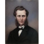 A Victorian miniature portrait of a gentleman