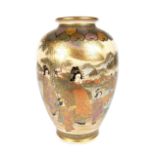 A Japanese satsuma vase, Meiji period (1868 - 1912)