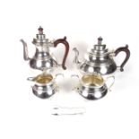 An Elizabeth II four piece silver tea and coffee set