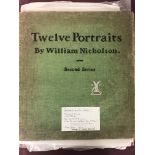 Nicholson, Sir William - Lithographic portfolio entitled 'Twelve Portraits - Second Series', signed.