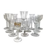 A collection of English drinking glasses, 18th/early 19th century