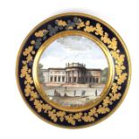 A European enamelled porcelain cabinet plate, 19th century
