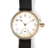 Baume & Company Borgel cased trench style silver watch.