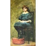 Nicholson, Sir William Newzam Prior 1872-1949 British, Girl on a Chair.