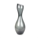 A German Rosenthal 'Home Designs' smokey grey glass vase by Beate Kuhn, circa 1950s