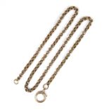 Yellow gold chain link necklace.