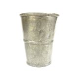 A European pewter cup, 18th century