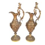 A pair of Neo Classical ormolu bronze ewers, 19th century