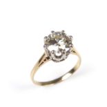 18 ct yellow gold diamond solitaire ring.
