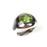 Mauboussin 18 ct white gold peridot ring.