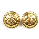 Pair of Chanel clip on earrings.