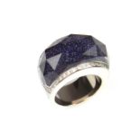Stephen Webster 18 ct white gold purple iridescent cocktail ring.