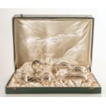 Argenteria Giuseppe Menzani, Set da tavola Liberty in argento entro custodia originale, Bologna,