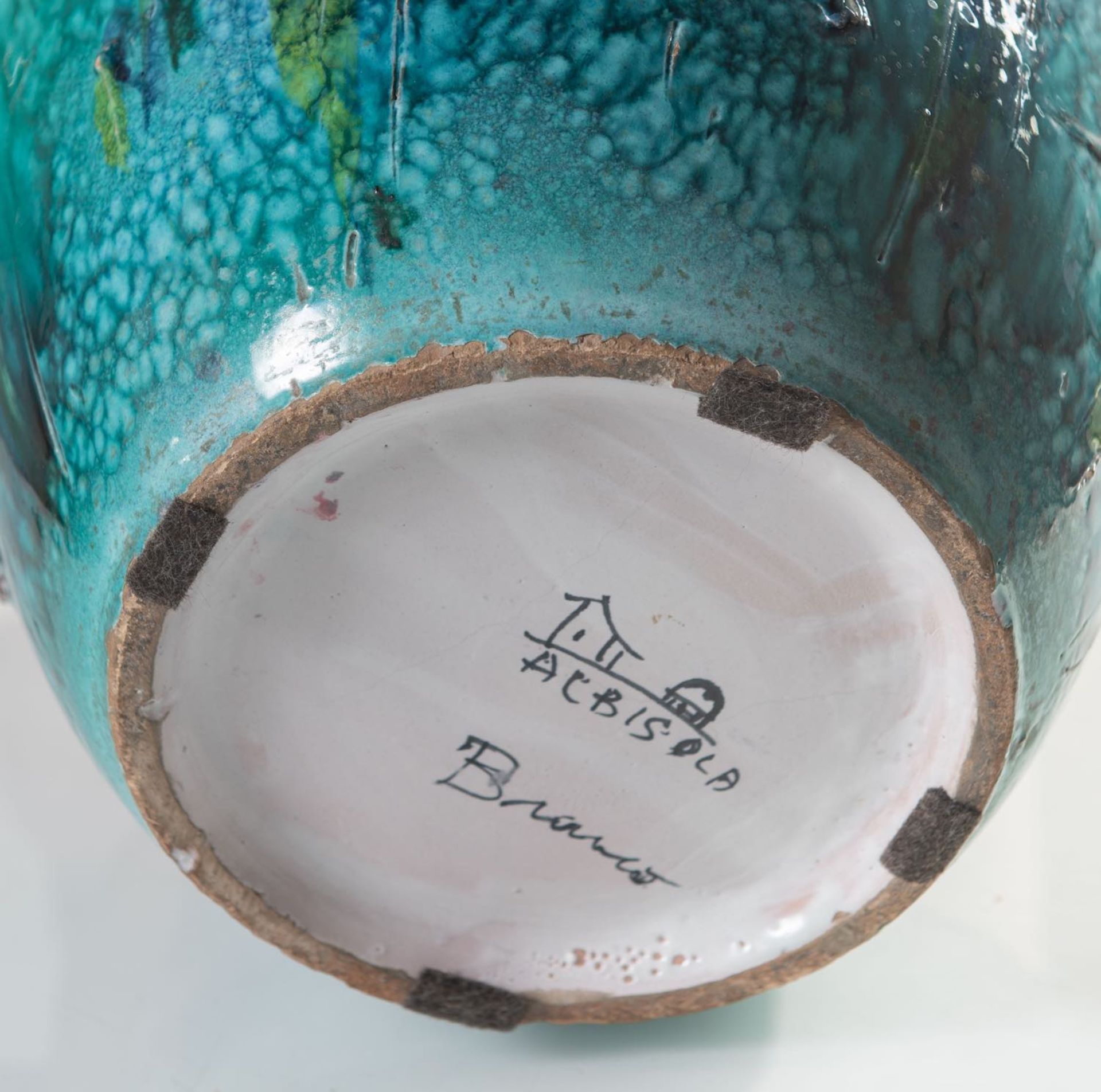 Bartolomeo Tortarolo detto Bianco per Manifattura Pozzo Garitta, Grande vaso bombato in terracotta - Bild 3 aus 3