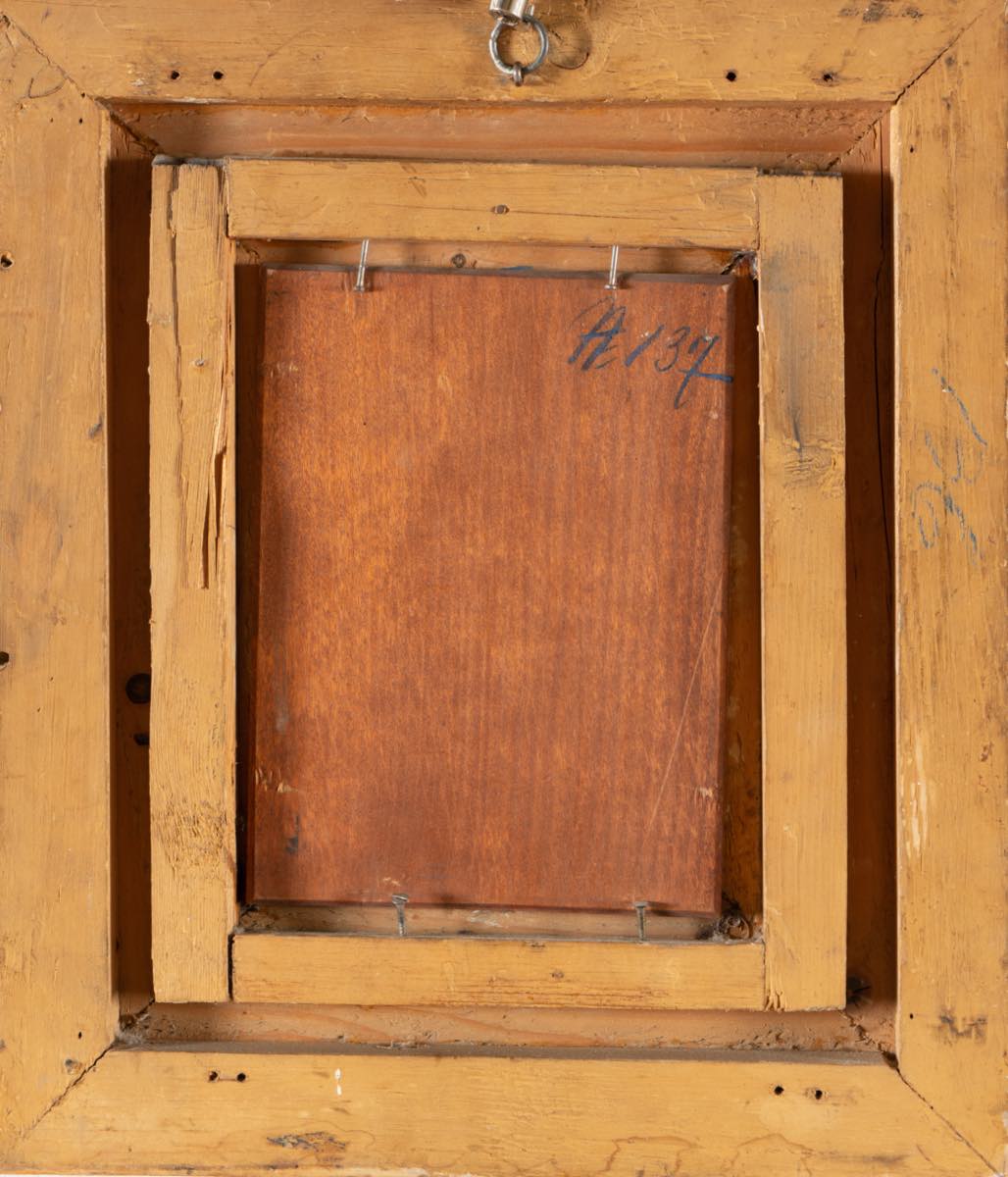 Maestro Tedesco del XIX-XX secolo, "Ritratto".Olio su tavola, firmato in basso a sinistra "P. - Image 3 of 3