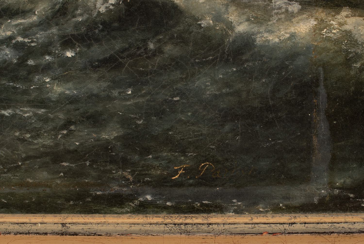 Artista del XIX secolo, "Marina", Inghilterra.Olio su tela, firmato in basso a destra "F. - Image 2 of 3