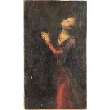 Maestro di Scuola Fiamminga del XVII secolo, “Maria Maddalena”.Frammento di olio su tela, H cm