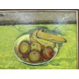 •JOHN MILLER (SCOTTISH (1911-1975) STILL LIFE OF FRUIT Oil on board, signed upper right, 44 x 34cm
