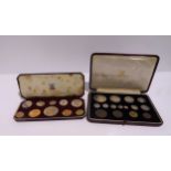 A lot comprising a cased 1937 specimen coin set & a cased 1953 Coronation coin set Condition report: