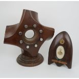 An aircraft propeller boss clock/barometer case, marked "DRG No AB 8503 D3150 P2920 RR eagle 8" &