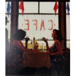 •JACK VETTRIANO (SCOTTISH CONTEMPORARY b. 1951) CAFE DAYS Print multiple, signed lower right and