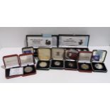 A lot comprising two UK silver proof coin sets 1997 & 1998 with twenty eight assorted cased silver