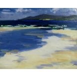 •ANNE DONALD (SCOTTISH b.1941) LUSKENTYRE, HARRIS Oil on board, inscribed and titled verso, 39 x