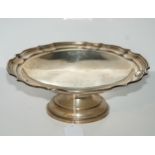 A silver pedestal bowl, Sheffield 1919 inscribed " To my dear friend MSH from DT with every good