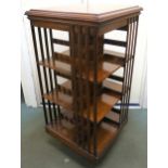 A 20th century mahogany revolving bookcase 112cm high x 53cm wide x 53cm deep Condition report: