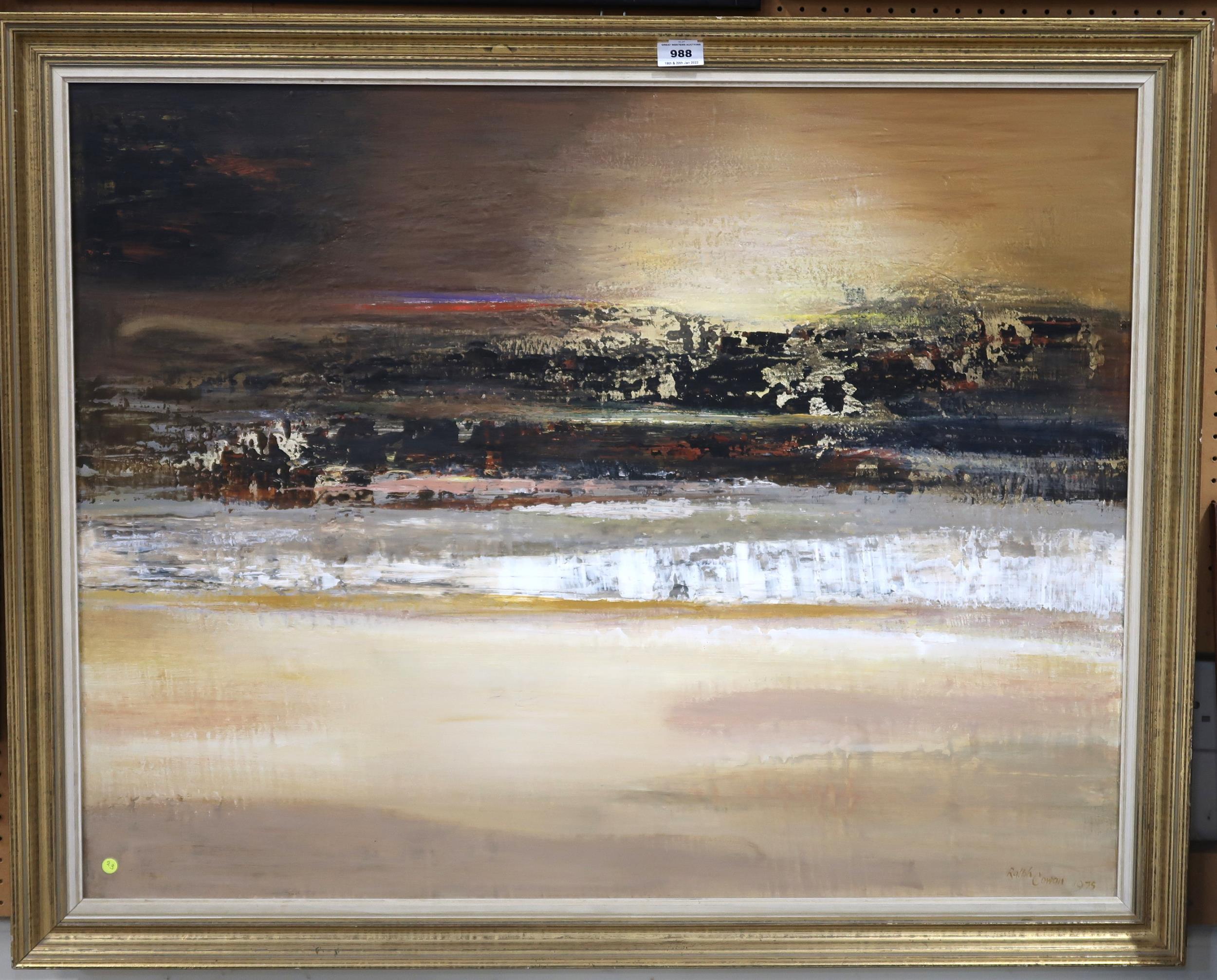 •RALPH COWAN (SCOTTISH 1917-1977) NORTHERN LANDSCAPE Oil on board, signed lower left and dated ( - Image 2 of 3
