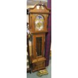 A 20th century mahogany cased Emperor Clock Co Ltd longcase clock with lunar movement 205cm high x