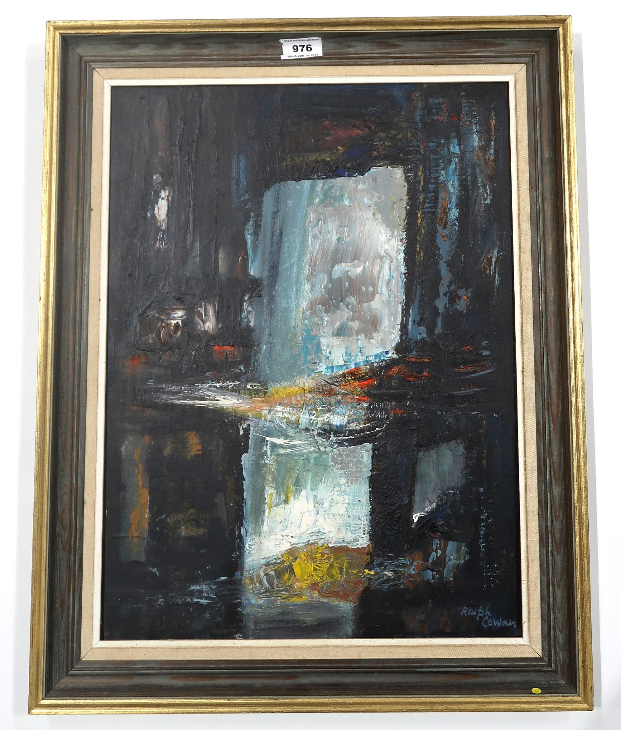 •RALPH COWAN (SCOTTISH 1917-1977) SEA CAVE Oil on board, signed lower right, 49 x 36cm Condition - Image 2 of 4