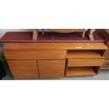 A modern teak office unit Condition report: Available upon request