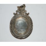 An oval silver academic medallion Renfrew Grammar School 1880-81 to Miss Isabella R Stewart 8 cm x 5