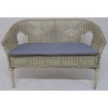 A 20th century Lloyd loom style two seater lounger Condition report: Available upon request