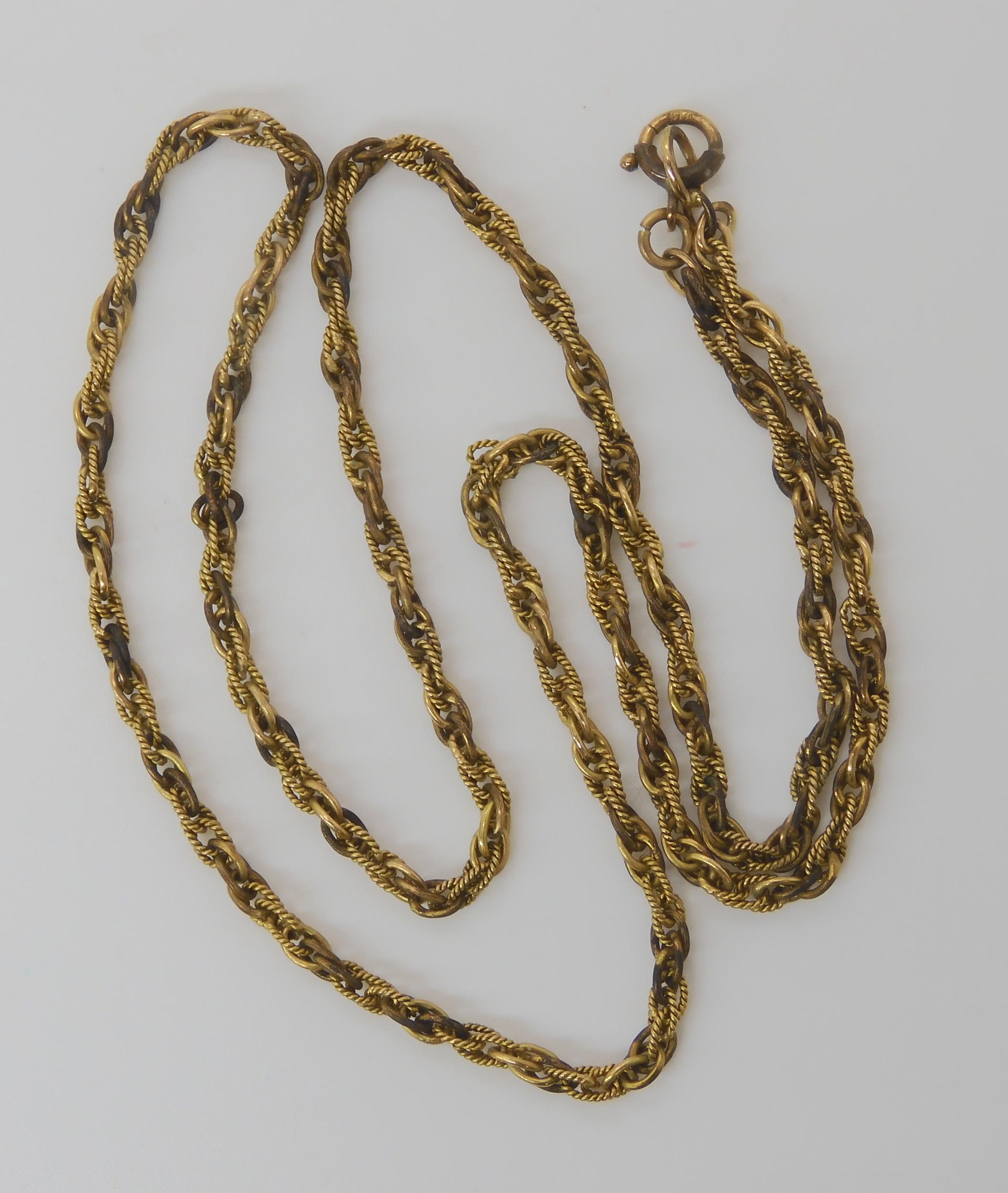 A 9ct gold fancy rope chain, length 45cm, weight 7.2gms Condition report: Available upon request