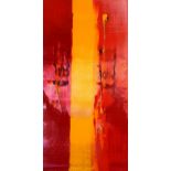 •MATTHEW BOURNE (SCOTTISH CONTEMPORARY) MINOR PEACE II & SINGLE PIECE FLOW Acrylic on canvas, both