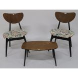 A pair of mid 20th century dining chairs and a mid 20th century occasional table (3) Condition