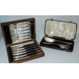 A tray lot of cased EP cutlery sets Condition report: Available upon request