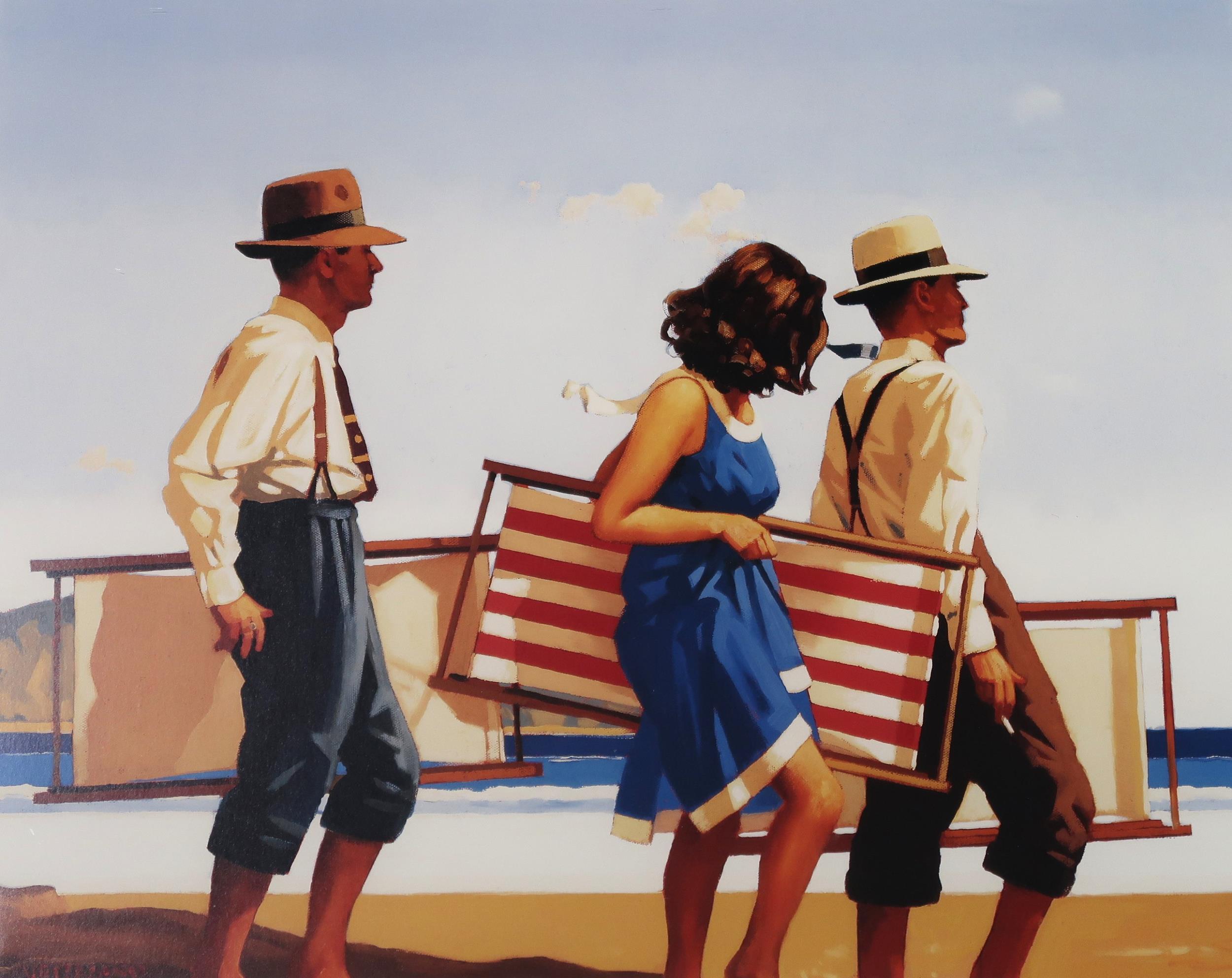 •JACK VETTRIANO (SCOTTISH CONTEMPORARY b. 1951) SWEET BIRDS OF YOUTH Print multiple, signed lower